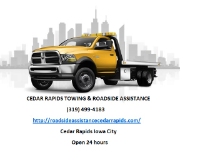 Brands,  Businesses, Places & Professionals CEDAR RAPIDS TOWING & ROADSIDE ASSISTANCE in Cedar Rapids, Iowa IA