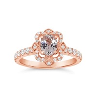 Irisa by Martin Binder Pink Sapphire & Diamond Engagement Ring