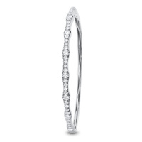 An 18k White Gold Diamond Bangle