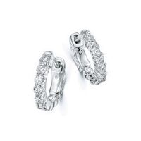 PD Collection 14K Diamond Huggie Hoop Earrings