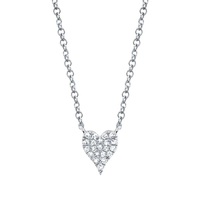 Shy Creation Diamond Pave Heart Necklace