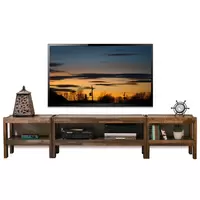 RUSTIC WOOD TV STAND ENTERTAINMENT CENTER CONSOLE - PRESEARTH SPICE