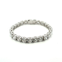 Super Man-Made Round Diamond Tennis Bracelet