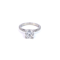 A Platinum Round Diamond Engagement Ring