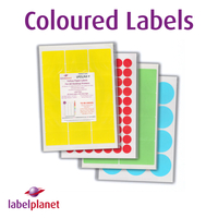 Coloured Labels On A4 Sheets For Inkjet and Laser Printers