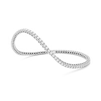 Facet White Gold 2ctw Diamond Line Stretch Bracelet