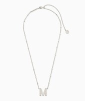 Kendra Scott Rhodium Plated Brass Letter M Fashion Necklace