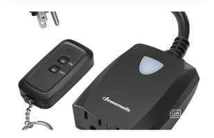 DEWENWILS Waterproof 100ft Programmable Wireless Remote Control Outlet Kit--SHRS101F2