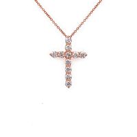 PD Collection 14K Diamond Cross Pendant Necklace