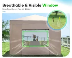 Quictent Privacy 8x8/10x10/10x20 Portable Pop Up Canopy with Sidewalls