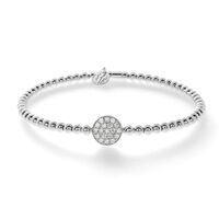 Hulchi Belluni Tresore Stretch Bracelet, 18k White Gold