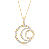 18K Gold Diamond Dainty Pendant