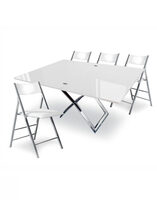 Expand Modern Dining Table and Chairs