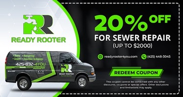 20% OFF SEWER REPAIR (UP TO $2000)