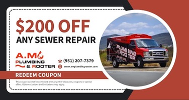 $200 OFF ANY SEWER REPAIR