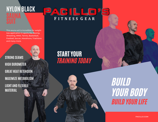 Nylon Black Sauna Suit | Pacillo Fitness Gear