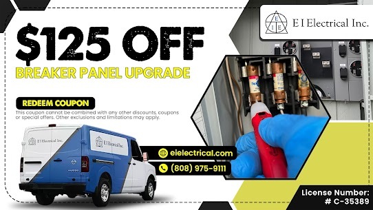 $125 OFF ON BREAKER PANEL UPGRADE