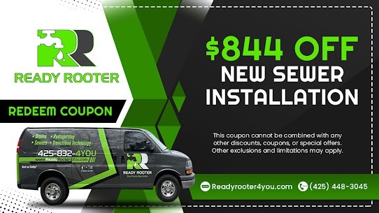 $844 OFF ON NEW SEWER INSTALLATION