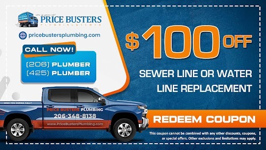 $100 OFF SEWER LINE OR WATER LINE REPLACEMENT