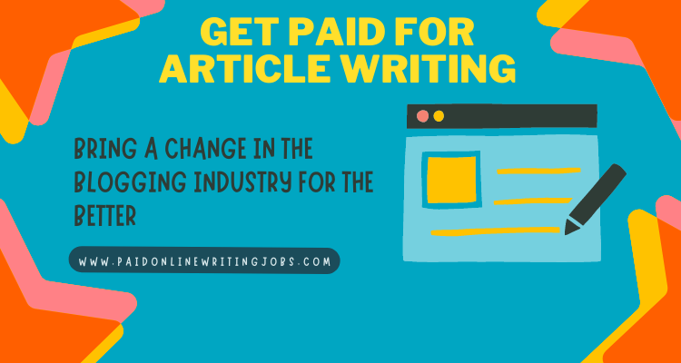 Get Paid for Article Writing
